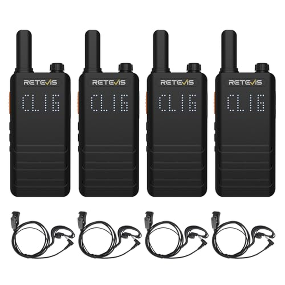 Retevis B63H Thin Walkie Talkies, RT622P (2.0), profesionální vysílačka s kanálovým displejem, 1620 mAh USB C, VOX, minivysílačk